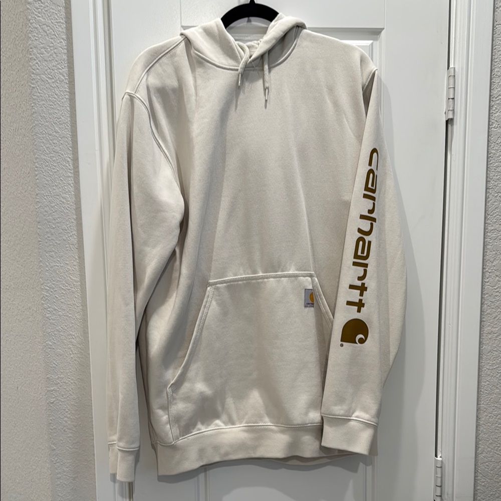 Carhartt Unisex Cream Hoodie Size M